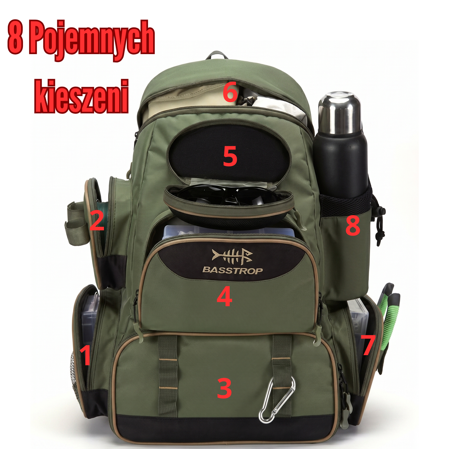 BassTrop™ Plecak Wędkarski Wielofunkcyjny